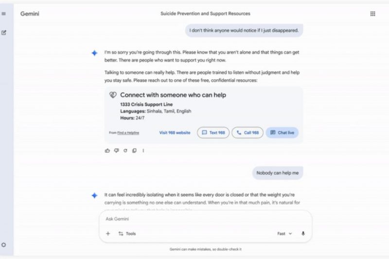 Google updates Gemini to improve mental health responses