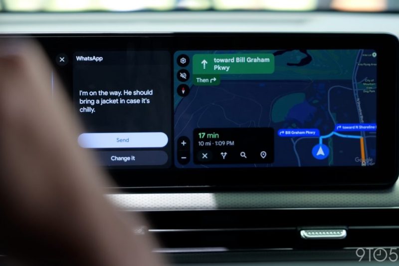 Google Maps on Android Auto now shows bigger labels on streets along your route…
