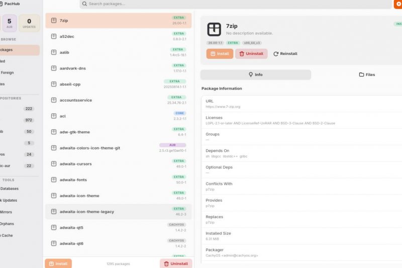 PacHub finally lets you manage pacman and the AUR on Arch without touching the…