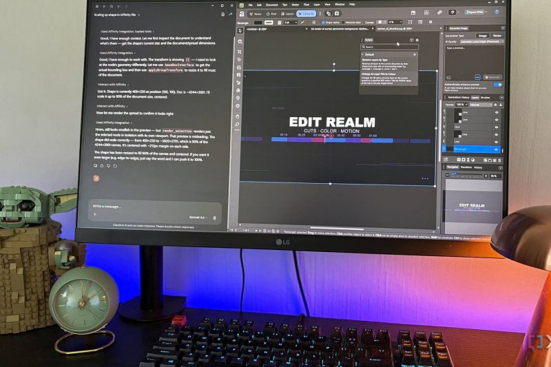 I connected Claude to Affinity, and now I batch-edit my designs without touching a…