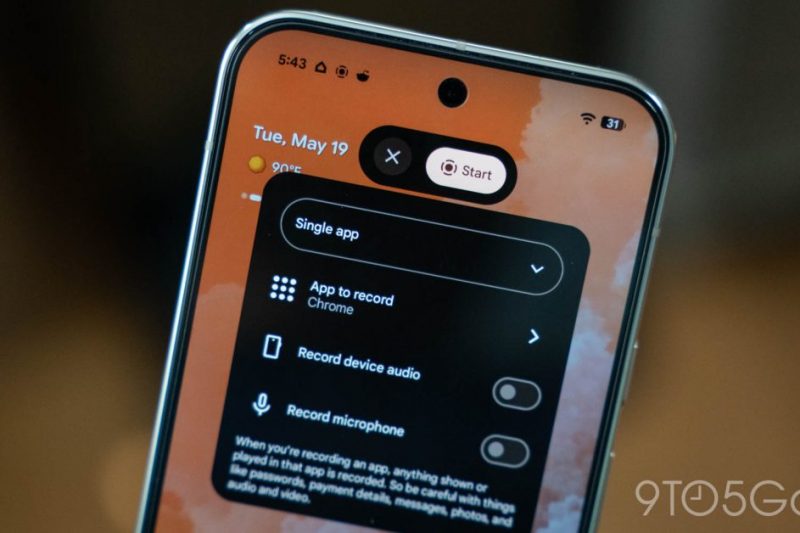 Android 17 QPR1 Beta 3 now defaults screen recording to your last-used app