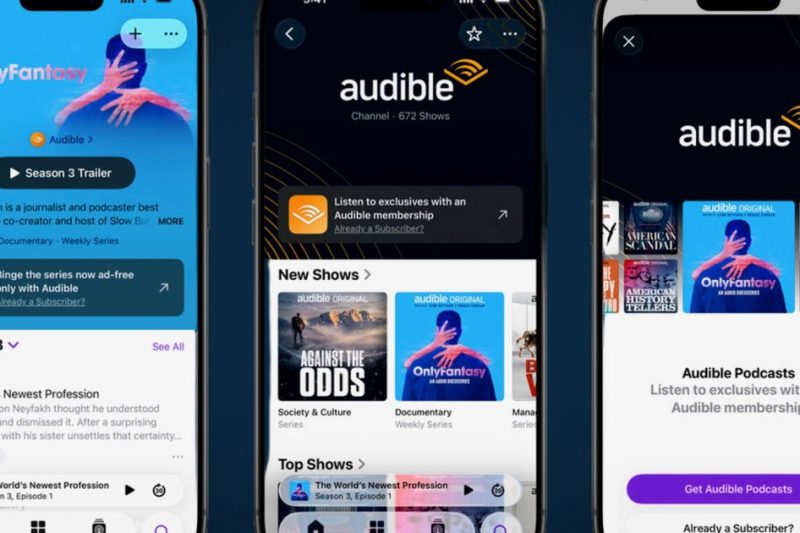 You can now stream Audible’s best podcasts straight from Apple Podcasts