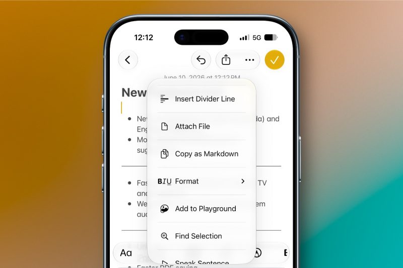 Here’s everything new for Apple Notes in iOS 27
