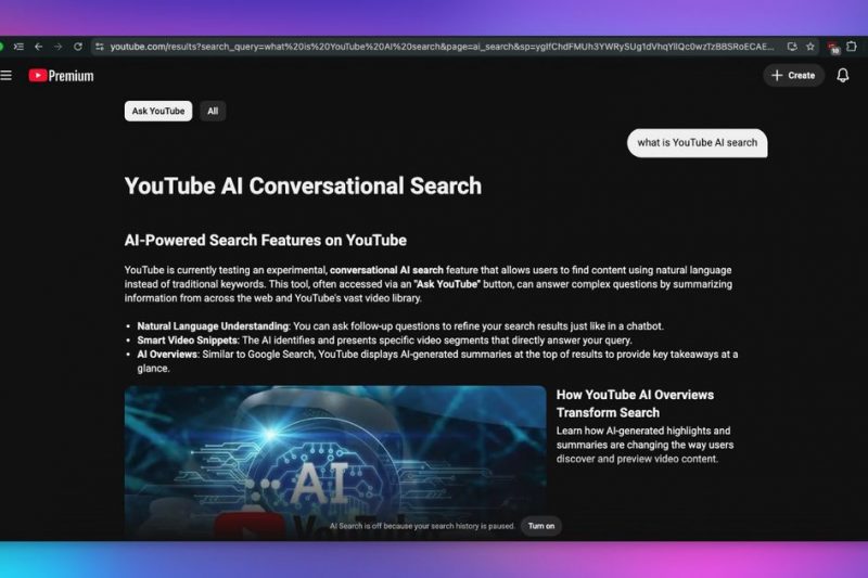 YouTube’s AI-powered search is rolling out in the US to find videos based on…