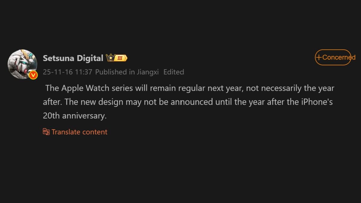 Apple Watch Series 12 Tipped to Come With Minimal Design Changes; Redesigned Model May Debut in 2028