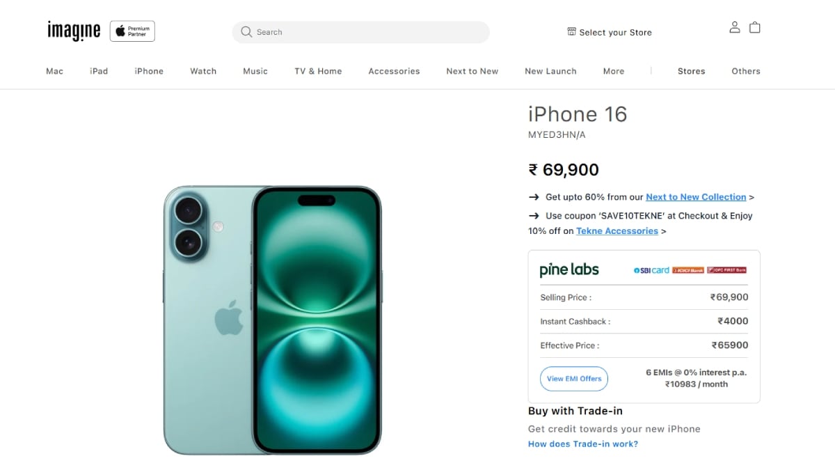 iPhone 16 Deal Alert: Get It for Just Rs 65,900 Effective Price