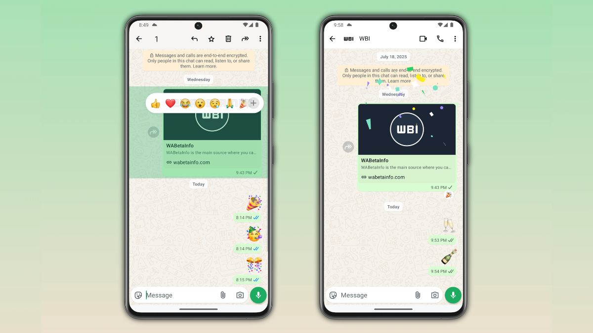 WhatsApp for Android Said to Be Testing Confetti Animation for Emoji Reactions Ahead of New Year